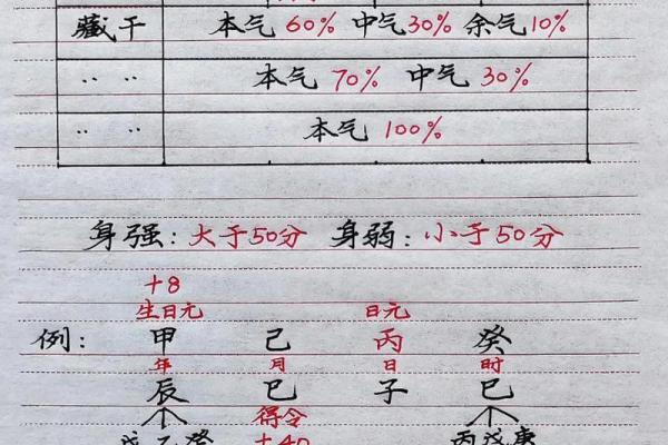 八字计算五行