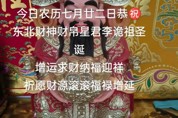 阴历七月二十二是财神爷的生日吗