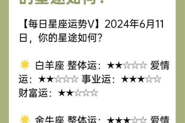 每日运势与什么星座有关系
