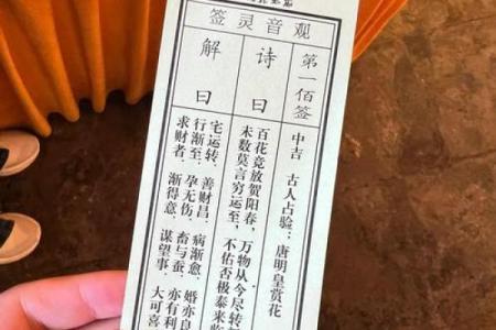 姻缘灵签第一零一签 第一百签下签求姻缘？