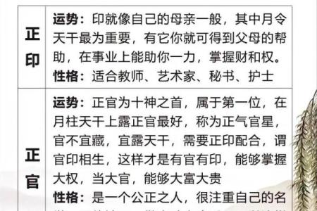 四柱八字中级知识点详解