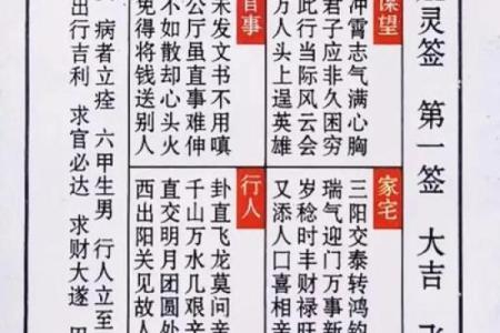 三清祖师灵签二十号