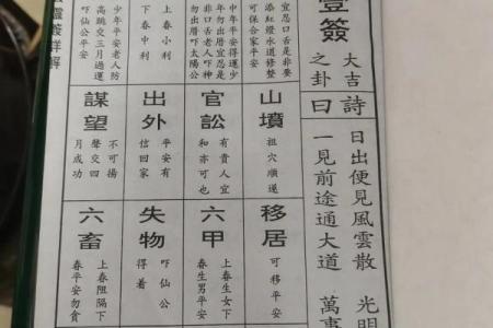 吕祖灵签解签大全28