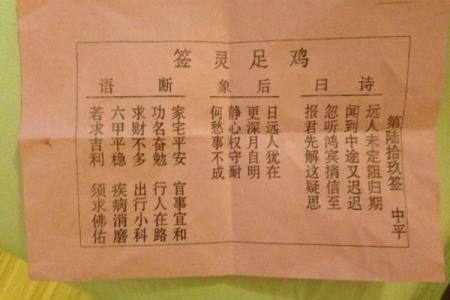 普贤菩萨灵签第六签解签