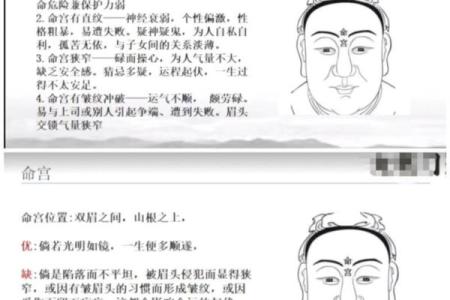 面相算命图解十二宫之：命宫